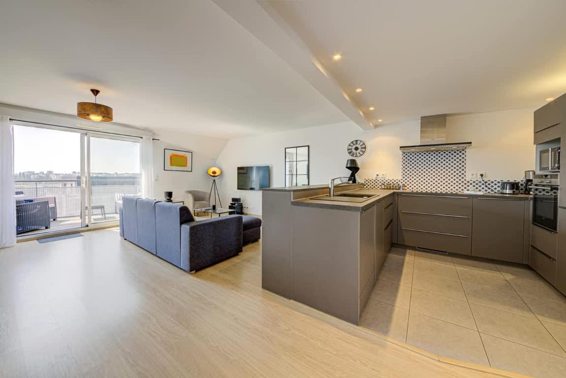 Ferienwohnung Le Maginot, T4 De Standing, Terrasse Et Parking Rennes Exterior foto