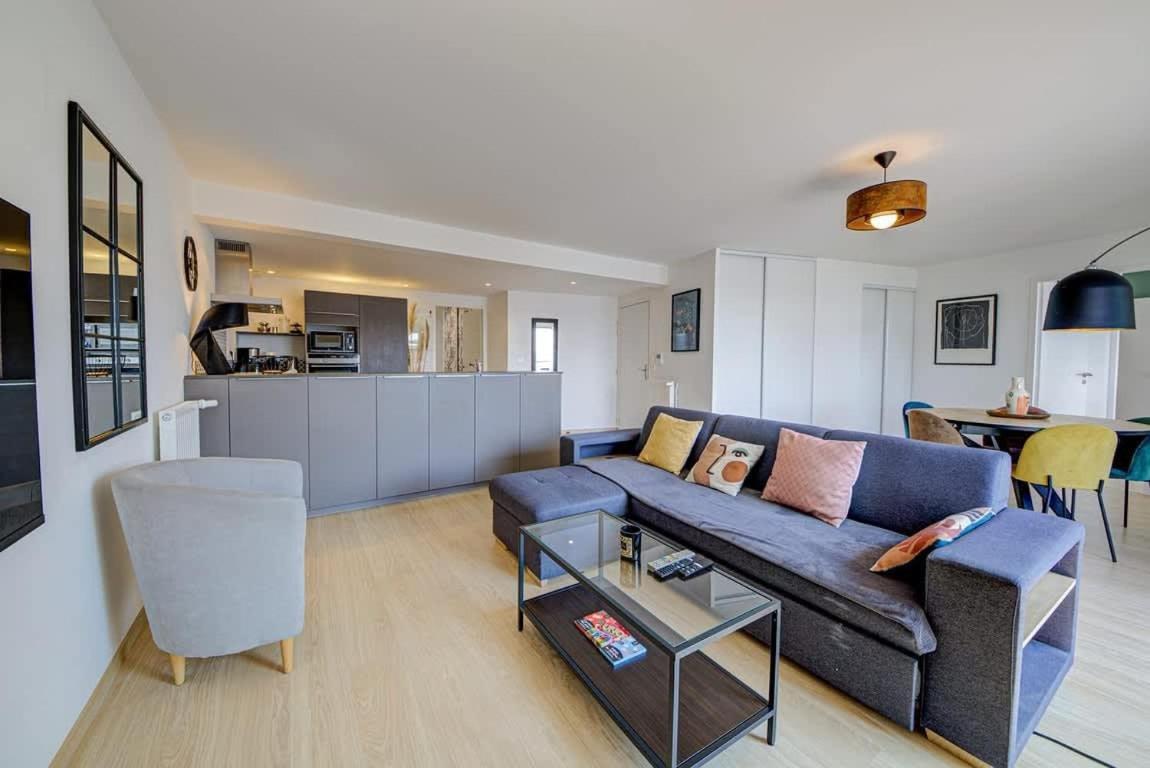 Ferienwohnung Le Maginot, T4 De Standing, Terrasse Et Parking Rennes Exterior foto